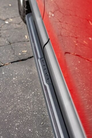 Honda Pilot TrailSport Red Orange PPF Door Sill Rocker Panel Detail, by Wrap Labs, Westlake Village