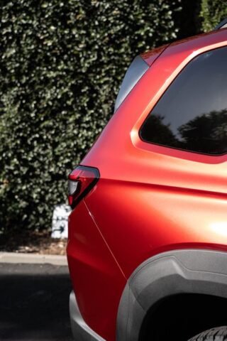 Honda Pilot TrailSport Red Orange PPF Rear Quarter Taillight Detail, by Wrap Labs, Westlake Village