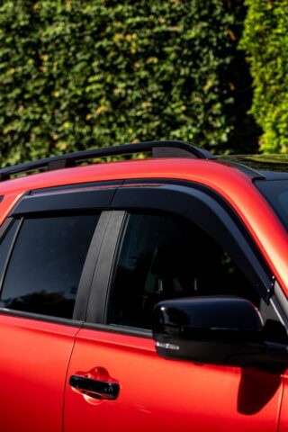 Honda Pilot TrailSport Red Orange PPF Window Visor Roof Rail Detail, by Wrap Labs, Westlake Village