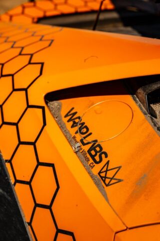 Lamborghini Huracan Sterrato Orange Vinyl Wrap Honeycomb Detail, by Wrap Labs, Westlake Village