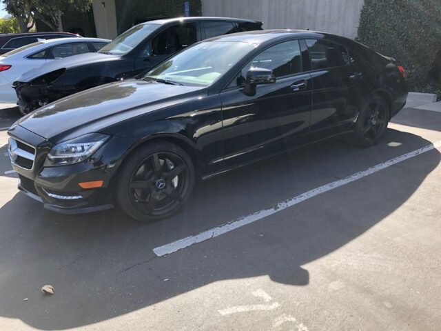 Mercedes CLS Black PPF Side Three Quarter WrapLabs Shop, by Wrap Labs, Westlake Village