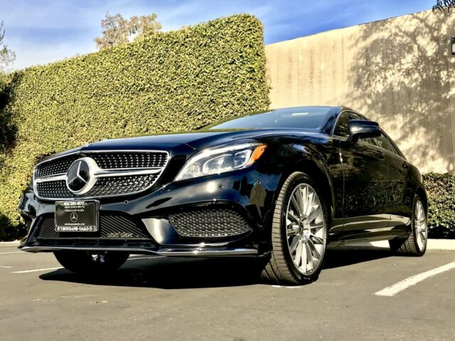 Mercedes CLS Black Paint Protection Film Front Three Quarter, by Wrap Labs, Westlake Village