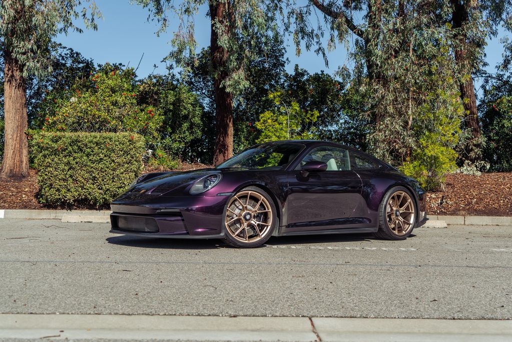 Porsche 911 GT3 992 Viola Purple Paint Protection Film Front Three Quarter