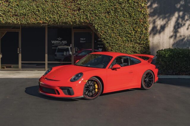 Porsche 911 GT3 Guards Red PPF Front 3Quarter WrapLabs Shop Exterior, by Wrap Labs, Westlake Village