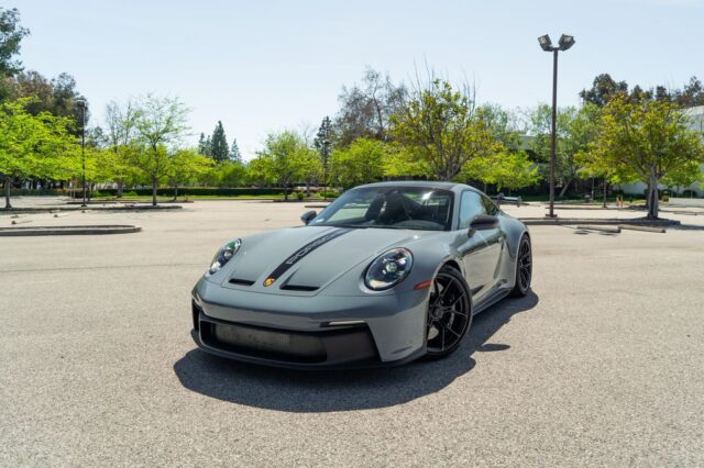 Porsche 911 GT3 Slate Grey PPF Front 3Quarter, by Wrap Labs, Westlake Village