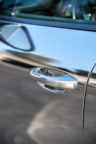 Porsche Macan Chrome Silver Vinyl Wrap Door Handle Detail, by Wrap Labs, Westlake Village