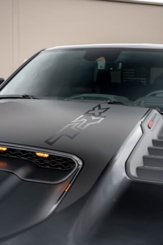 Ram TRX Black Vinyl Wrap Front Side, by Wrap Labs, Westlake Village