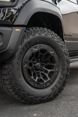Ram TRX Black Vinyl Wrap TRX Hood Graphic Detail, by Wrap Labs, Westlake Village