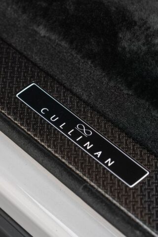 Rolls Royce Cullinan Black Badge Graphite Yellow Accent PPF Door Sill Badge Detail, by Wrap Labs, Westlake Village