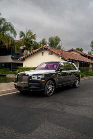 Rolls Royce Cullinan Black Silver Two Tone Purple Interior CPF Full Car Street, by Wrap Labs, Westlake Village
