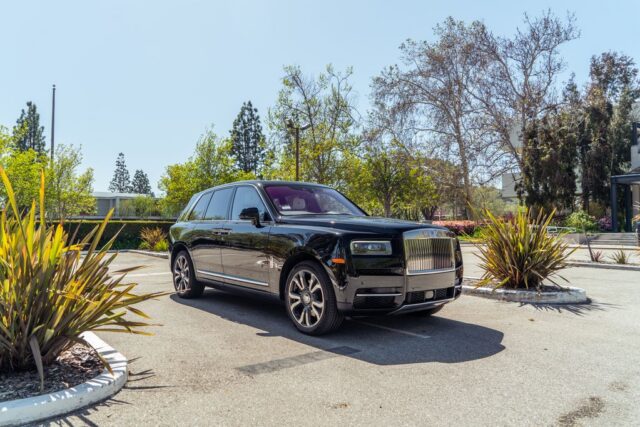 Rolls Royce Cullinan Gloss Black PPF Front 3Quarter Plants, by Wrap Labs, Westlake Village