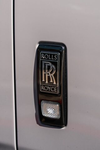 Rolls Royce Cullinan White PPF RR Badge Door Detail, by Wrap Labs, Westlake Village