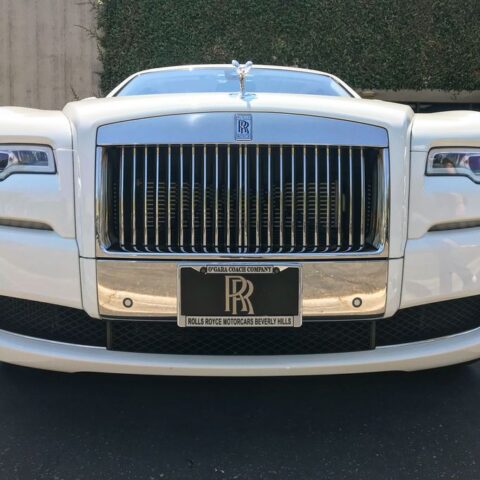 Rolls Royce Ghost White PPF Grille Spirit of Ecstasy Front Head On Detail, by Wrap Labs, Westlake Village
