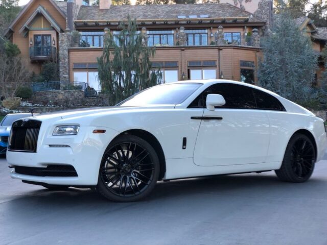 Rolls Royce Wraith White PPF Black Accents Front Three Quarter Estate, by Wrap Labs, Westlake Village