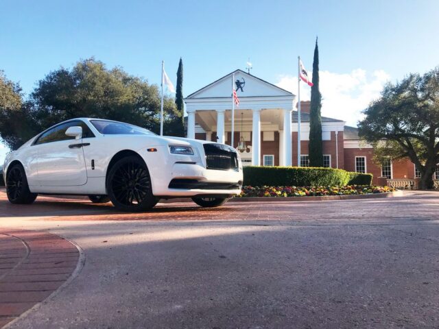Rolls Royce Wraith White Vinyl Wrap Front 3 4 Estate, by Wrap Labs, Westlake Village