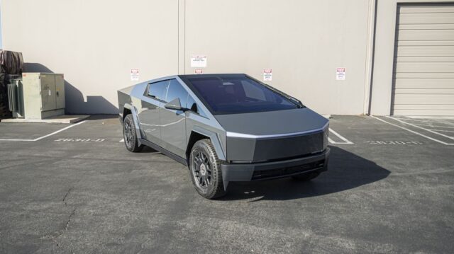 Tesla Cybertruck PPF Front 3Quarter Parking Lot, by Wrap Labs, Westlake Village