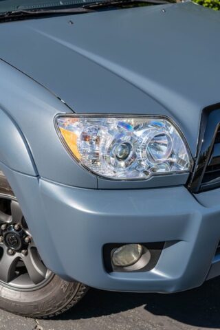 Toyota 4Runner Matte Blue Grey Paint Protection Film Headlight Front Detail, by Wrap Labs, Westlake Village