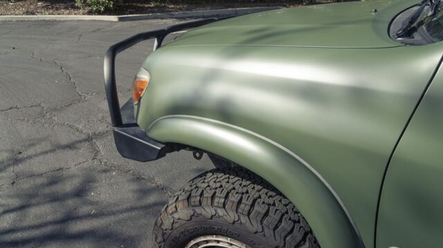 Toyota Tundra Matte Military Green Vinyl Wrap Front Fender Bumper Detail, by Wrap Labs, Westlake Village